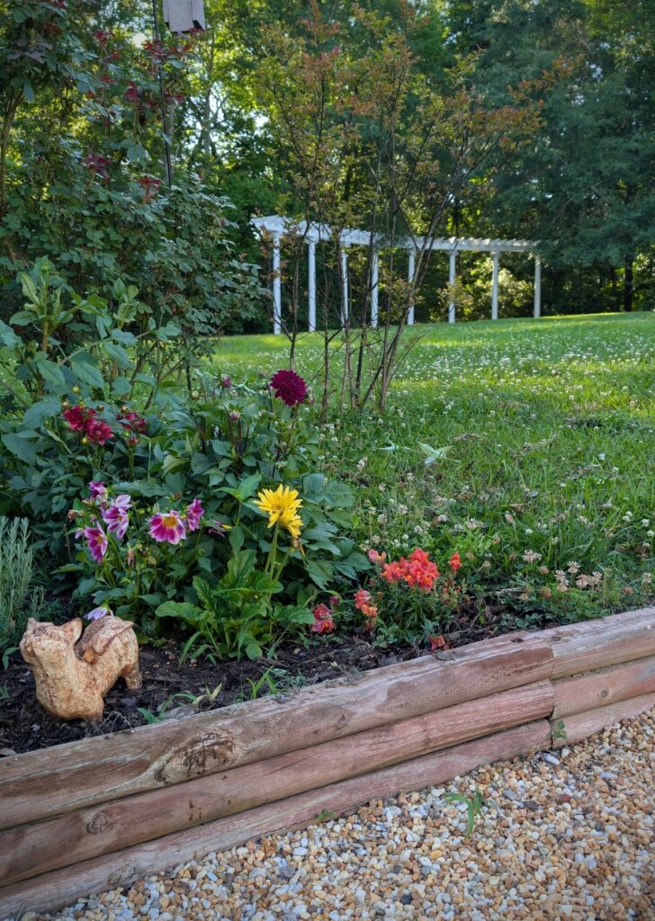 Flowers and colonnades at North Carolina Wedding Venue